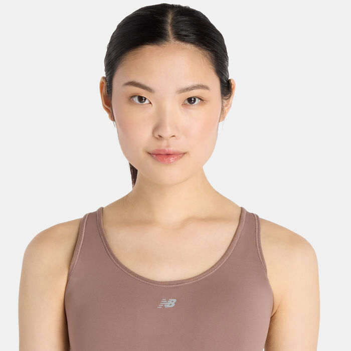 New Balance Women's Essential High-Support Running Sports Bra Beige New Balance Women's Essential High-Support Running Sports Bra Beige image number 3