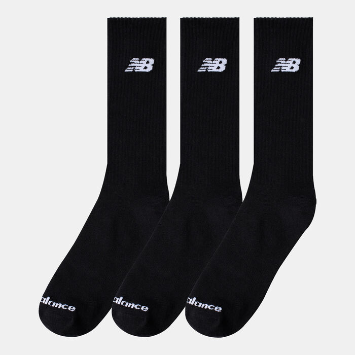 New Balance Lightweight Crew Socks (3 Pairs) Black New Balance Lightweight Crew Socks (3 Pairs) Black image number 1