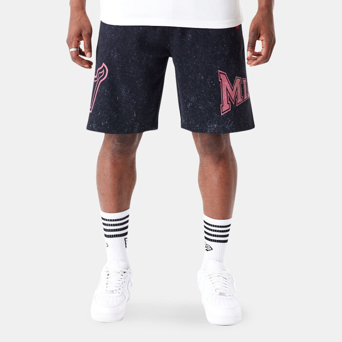 New Era Men's NBA Miami Heat Washed Shorts Black New Era Men's NBA Miami Heat Washed Shorts Black image number 0