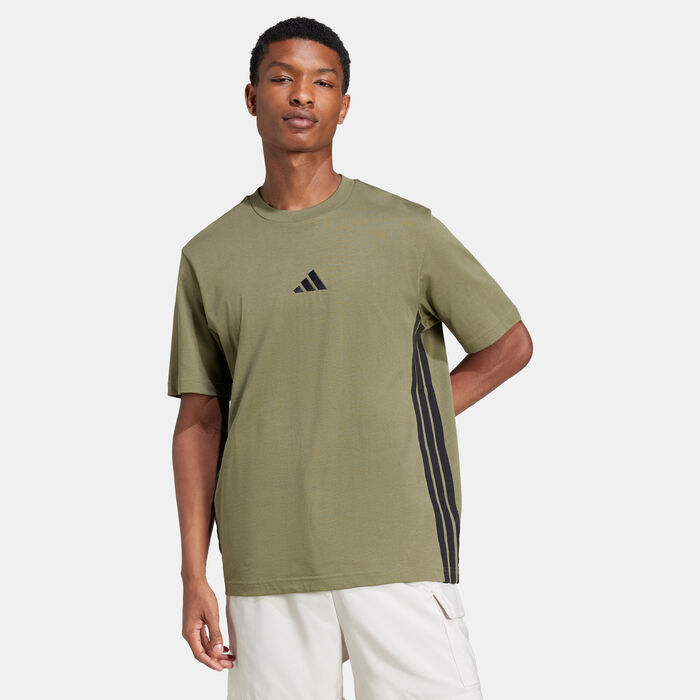 adidas Men's Essentials 3-Stripes T-Shirt Green adidas Men's Essentials 3-Stripes T-Shirt Green image number 0