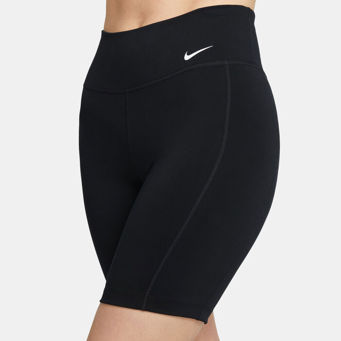 Nike Women's One Leak Protection: Period Mid-Rise Biker Shorts Black image number 0