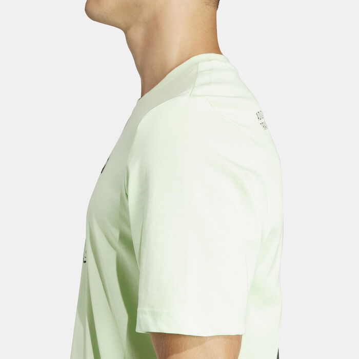 adidas Men's AEROREADY Strength Graphic Training T-Shirt Green adidas Men's AEROREADY Strength Graphic Training T-Shirt Green image number 4