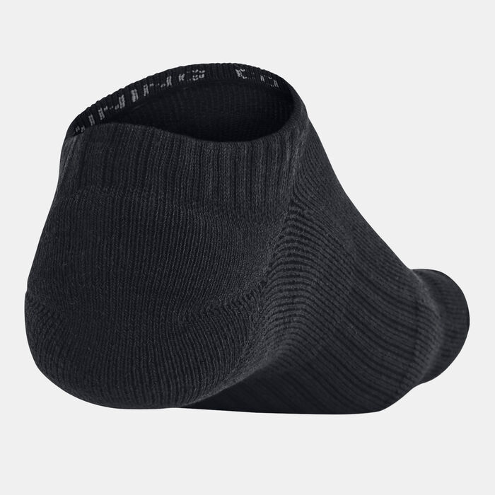 Under Armour Training Cotton No-Show Socks (3 Pairs) Black Under Armour Training Cotton No-Show Socks (3 Pairs) Black image number 1
