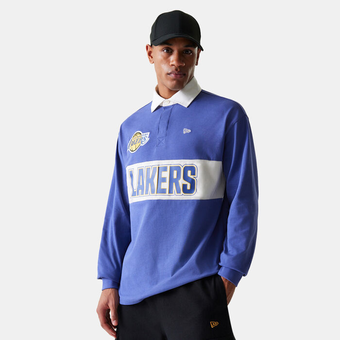 New Era Men's NBA Los Angeles Lakers Rugby Polo Shirt Blue New Era Men's NBA Los Angeles Lakers Rugby Polo Shirt Blue image number 0