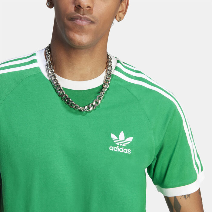 adidas Originals Men's Adicolor Classics 3-Stripes T-Shirt Green image number 3
