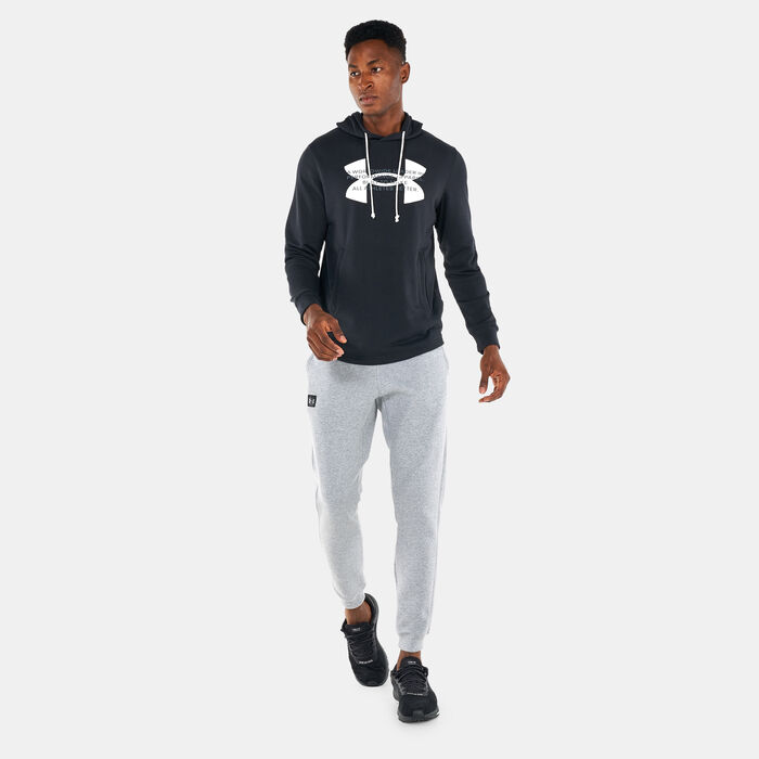 Under Armour Men's Rival Terry Logo Hoodie Black Under Armour Men's Rival Terry Logo Hoodie Black image number 2
