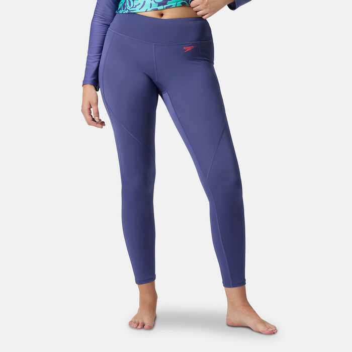 Speedo Women's Logo Swimming Leggings Purple Speedo Women's Logo Swimming Leggings Purple image number 0