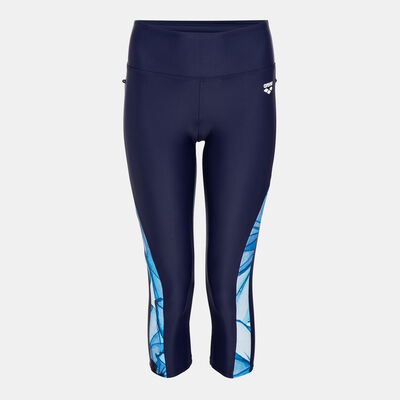 Arena Women's Modesty 3/4 Swimming Leggings Blue Arena Women's Modesty 3/4 Swimming Leggings Blue