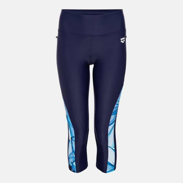 Arena Women's Modesty 3/4 Swimming Leggings Blue Arena Women's Modesty 3/4 Swimming Leggings Blue image number 0