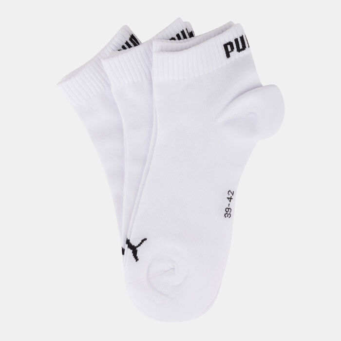 PUMA Plain Quarter Socks (3 Pairs) White PUMA Plain Quarter Socks (3 Pairs) White image number 0