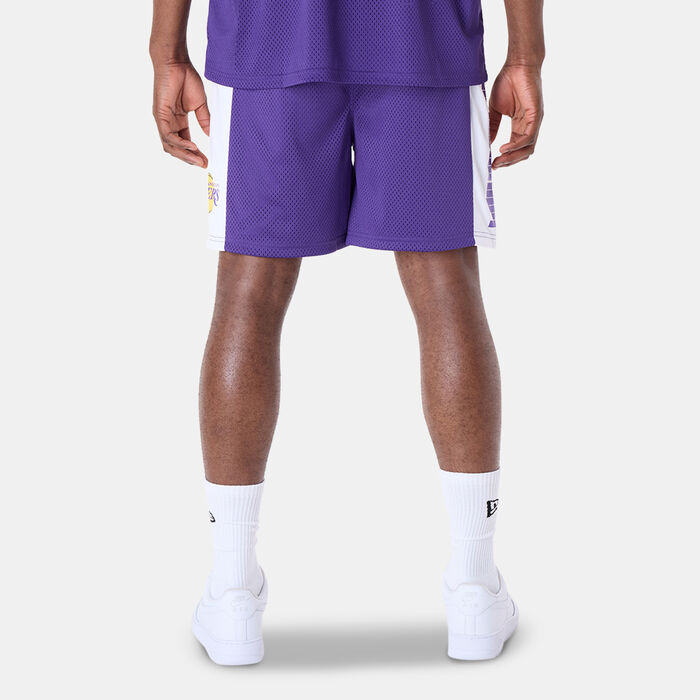 New Era Men's NBA LA Lakers Graphic Shorts Purple New Era Men's NBA LA Lakers Graphic Shorts Purple image number 1