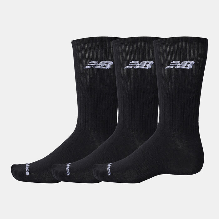 New Balance Lightweight Crew Socks (3 Pairs) Black New Balance Lightweight Crew Socks (3 Pairs) Black image number 0
