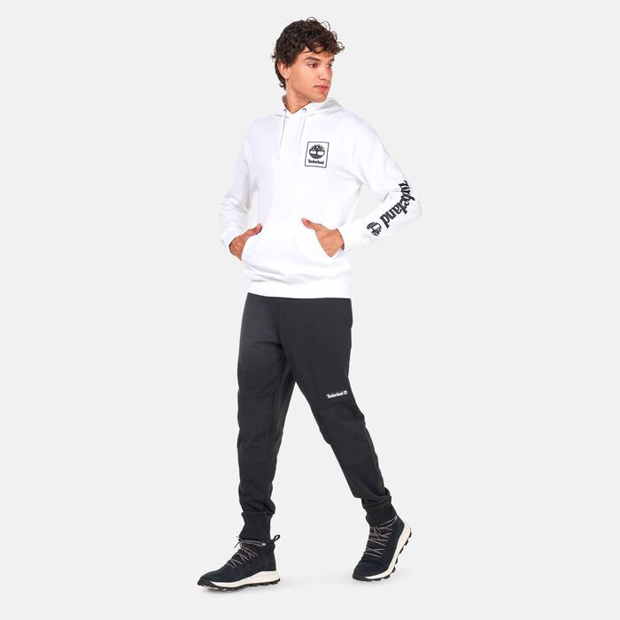 Timberland Men's Stack Logo Hoodie White image number 2