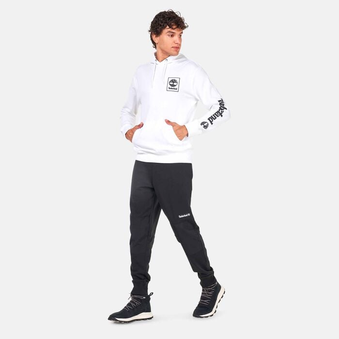 Timberland Men's Stack Logo Hoodie White Timberland Men's Stack Logo Hoodie White image number 2