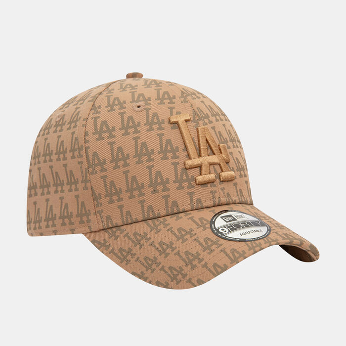 New Era Men's MLB Los Angeles Dodgers Monogram 9FORTY Cap Beige image number 4