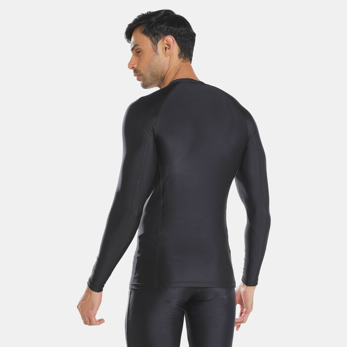 Speedo Men's Long Sleeve Rashguard Black Speedo Men's Long Sleeve Rashguard Black image number 1