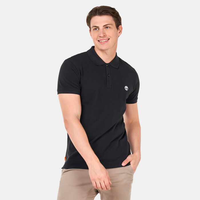 Timberland Men's Millers River Pique Polo Shirt Black Timberland Men's Millers River Pique Polo Shirt Black image number 0