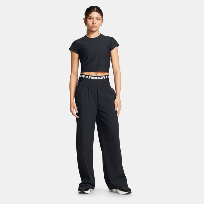Under Armour Women's Rival Wide Leg Pants Black image number 2