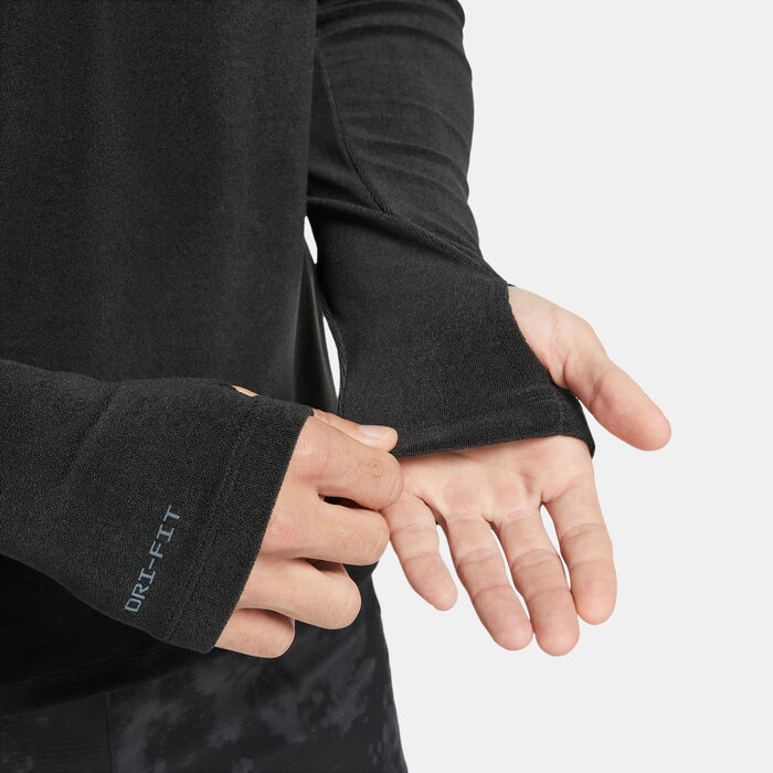 Nike Men's Dri-FIT Running Division 1/2 Zip Mid Layer Running Top Black image number 4