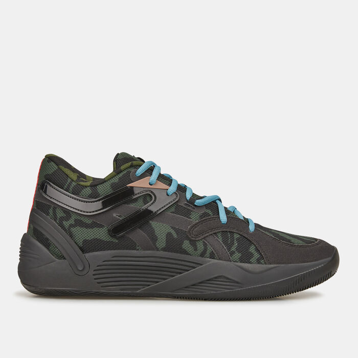 PUMA Men's TRC Blaze Court Camo Basketball Shoe Black PUMA Men's TRC Blaze Court Camo Basketball Shoe Black image number 0