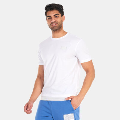 EA7 Emporio Armani Men's Tape Logo T-shirt White EA7 Emporio Armani Men's Tape Logo T-shirt White