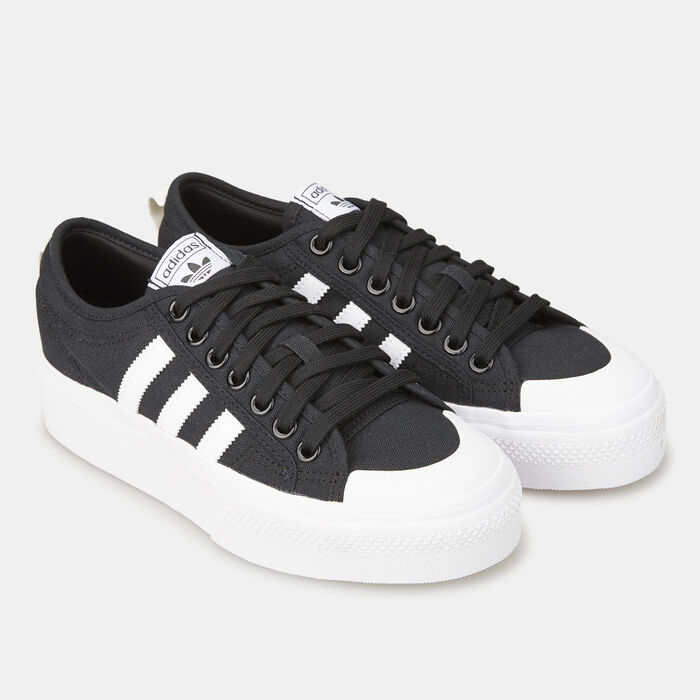 adidas Originals Women's Nizza Platform Shoe Black adidas Originals Women's Nizza Platform Shoe Black image number 1