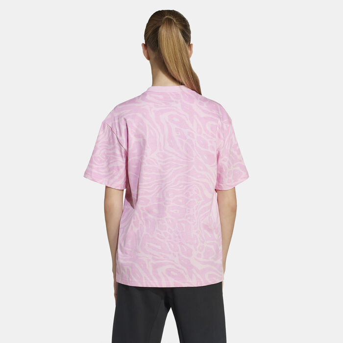adidas Kids' Future Icons Logo T-Shirt Pink adidas Kids' Future Icons Logo T-Shirt Pink image number 1