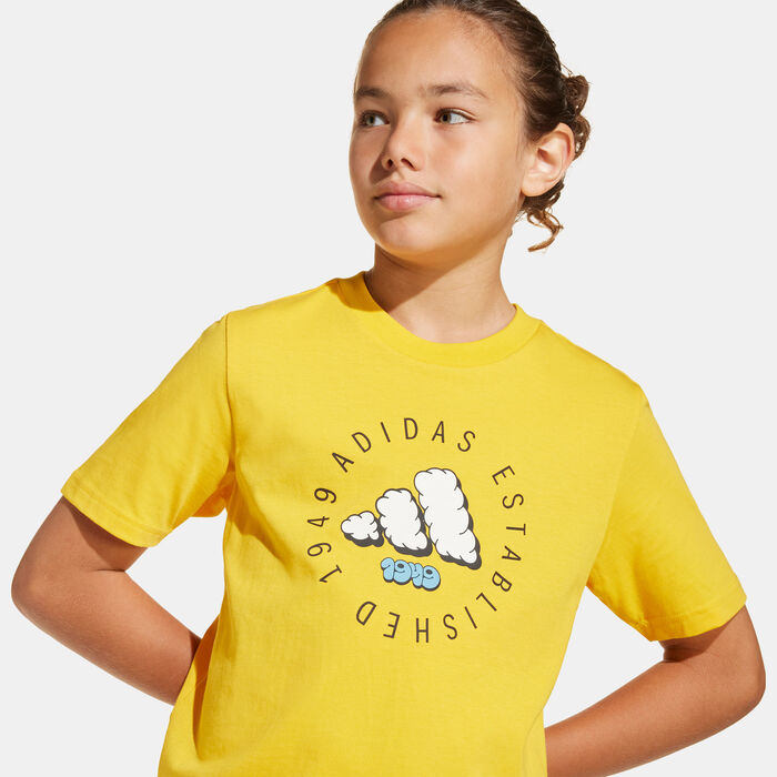 adidas Kids' Fun Graphic T-Shirt yellow adidas Kids' Fun Graphic T-Shirt yellow image number 3
