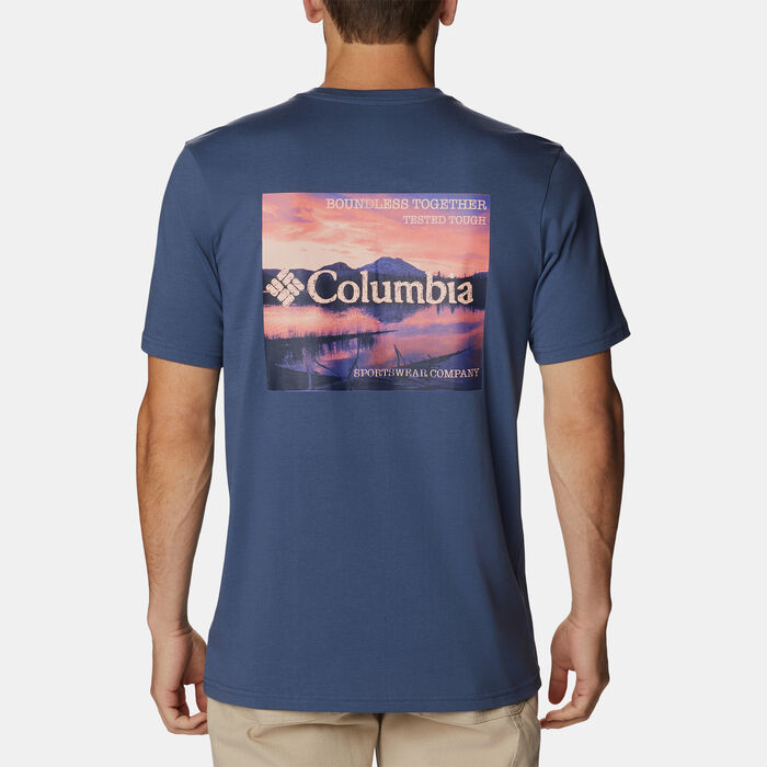 Columbia Men's Rapid Ridge Back Graphic T-Shirt Blue Columbia Men's Rapid Ridge Back Graphic T-Shirt Blue image number 1