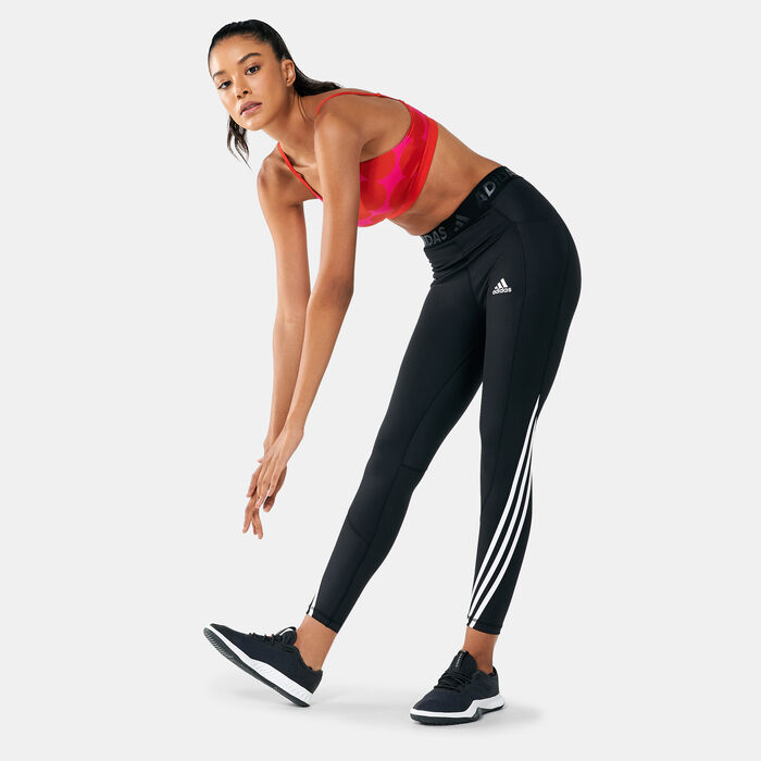 Buy adidas Women's Techfit 3-Stripes Long Gym Leggings Black in KSA -SSS