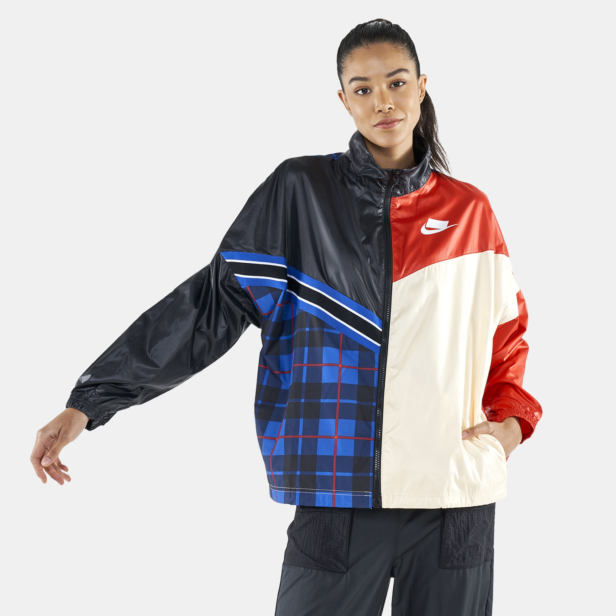 Plaid best sale nike jacket