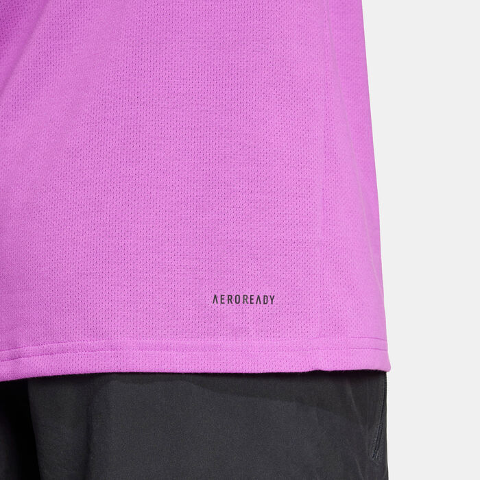 adidas Men's Train Essentials Comfort Training T-Shirt Purple adidas Men's Train Essentials Comfort Training T-Shirt Purple image number 4
