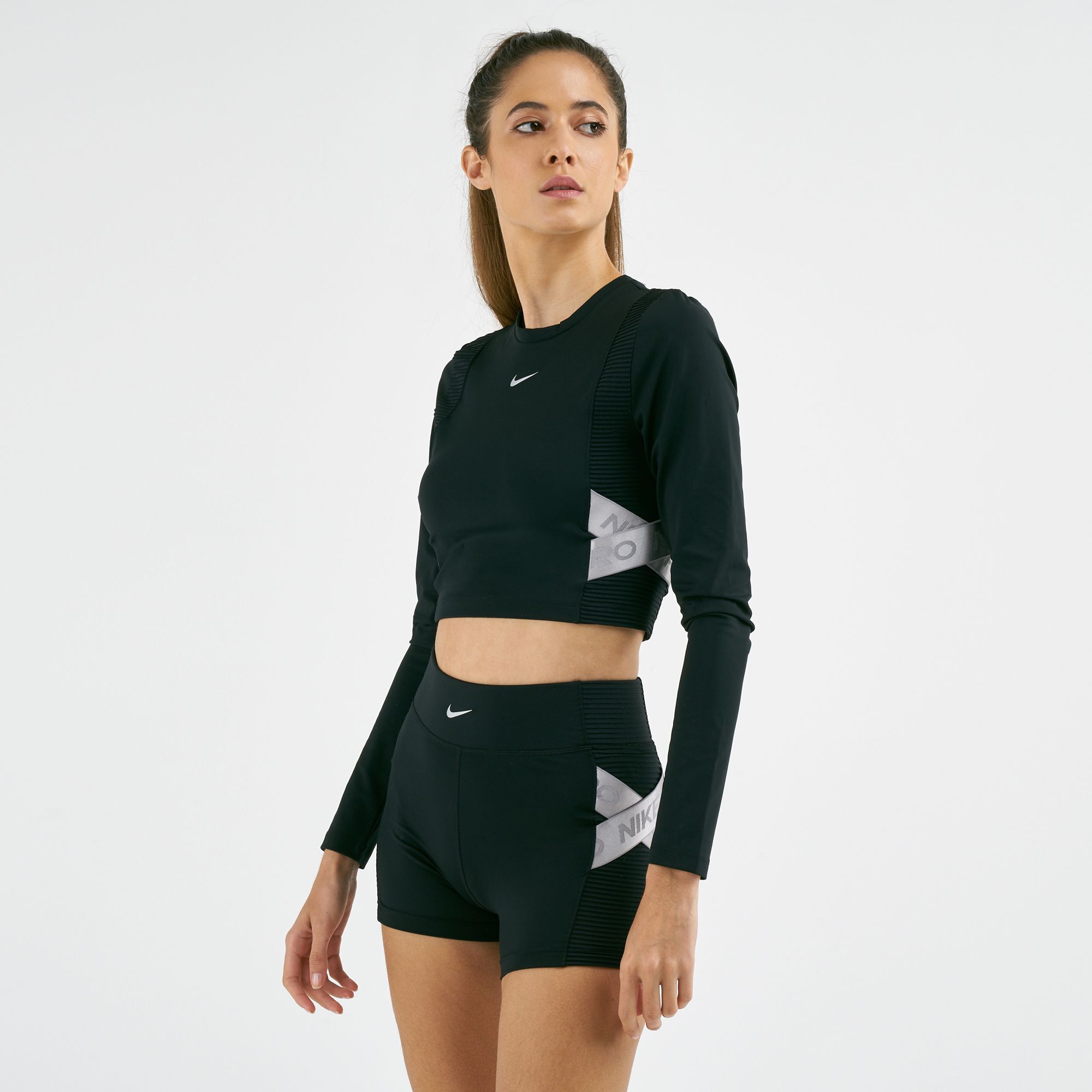 Nike women's aeroadapt pro long sleeve crop top Clearance