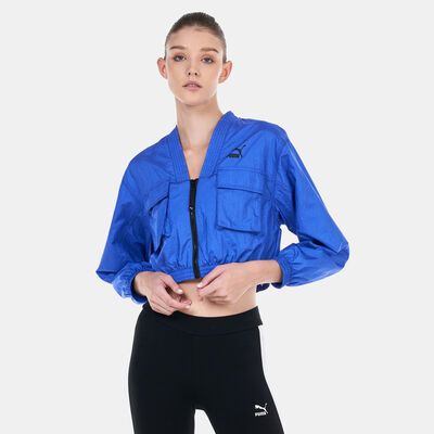 PUMA Women's Dare To Woven Jacket Blue