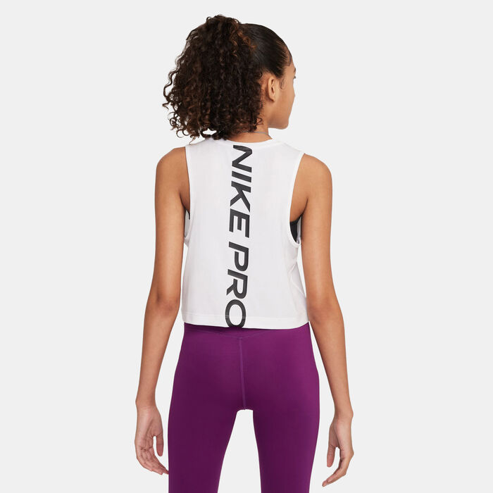 Nike Girls' Pro Dri-FIT Training Tank Top White Nike Girls' Pro Dri-FIT Training Tank Top White image number 1