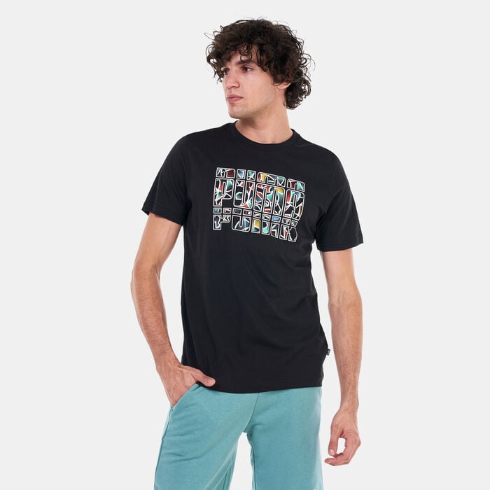 PUMA Men's Graphics Summer T-Shirt Black PUMA Men's Graphics Summer T-Shirt Black image number 0