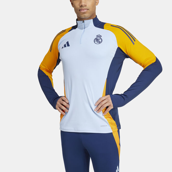 adidas Men's Real Madrid Tiro 24 Competition Training 1/4-Zip Football Top Blue image number 3