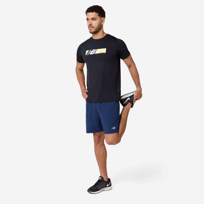 New Balance Men's Box Performance T-Shirt Blue New Balance Men's Box Performance T-Shirt Blue image number 2