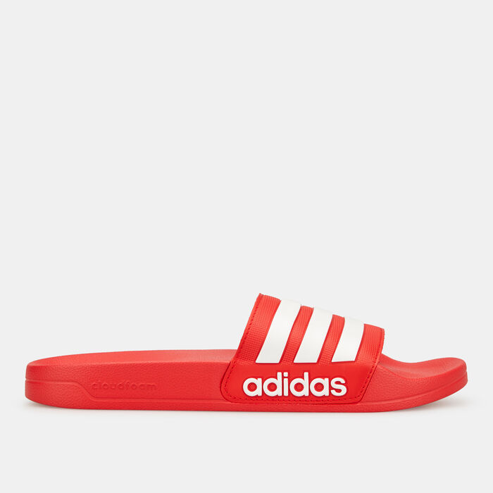 adidas Men's Adilette Shower Slides Red adidas Men's Adilette Shower Slides Red image number 1