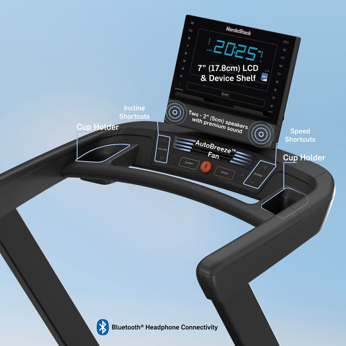 NordicTrack T Series 8 Treadmill Black NordicTrack T Series 8 Treadmill Black image number 5