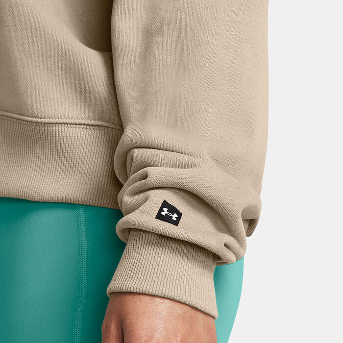 Under Armour Women's Project Rock Sweatshirt Brown Under Armour Women's Project Rock Sweatshirt Brown image number 3