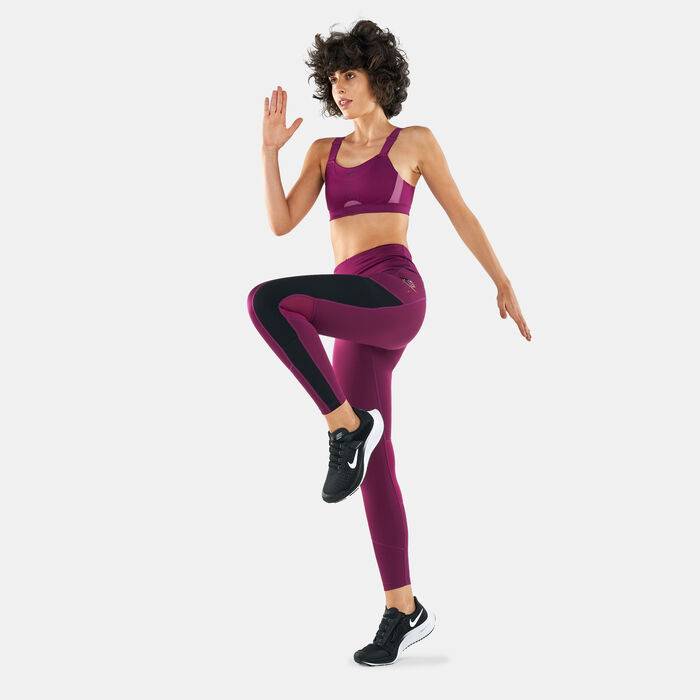 Nike Women's Air Dri-FIT 7/8-Length Running Leggings Red Nike Women's Air Dri-FIT 7/8-Length Running Leggings Red image number 2