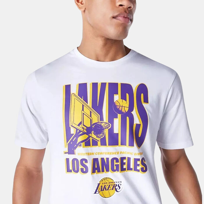 New Era Men's NBA Los Angeles Lakers Graphc T-Shirt White New Era Men's NBA Los Angeles Lakers Graphc T-Shirt White image number 3
