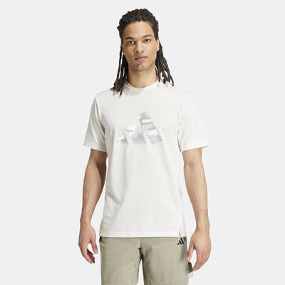 adidas Men's Train Essentials Camo Graphic Logo T-Shirt White