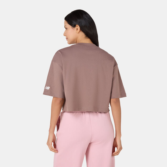 New Balance Women's Athletics Gradient Shoes Graphic T-Shirt Brown New Balance Women's Athletics Gradient Shoes Graphic T-Shirt Brown image number 1