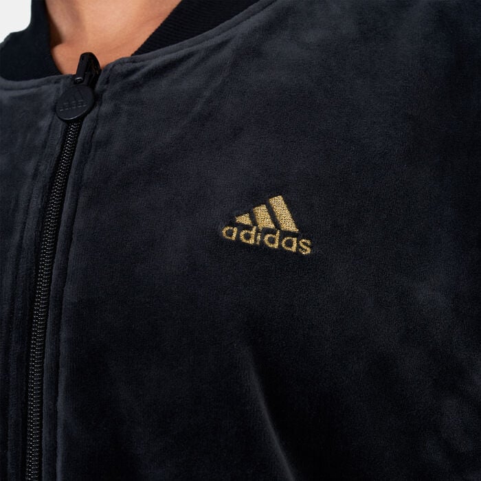 adidas Women's Embossed Monogram Reversible Jacket Black adidas Women's Embossed Monogram Reversible Jacket Black image number 3