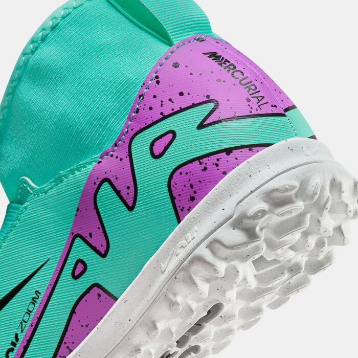 Nike Kids' Mercurial Superfly 9 Academy Turf Ground Football Shoes Green image number 4