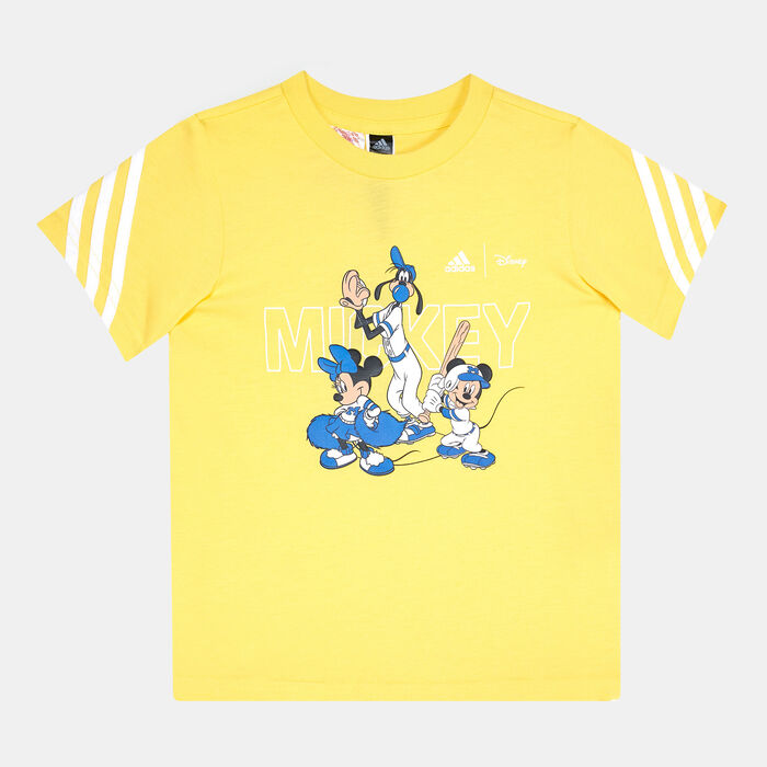 adidas Kids' Disney Mickey Mouse T-Shirt (Baby and Toddler) yellow adidas Kids' Disney Mickey Mouse T-Shirt (Baby and Toddler) yellow image number 0