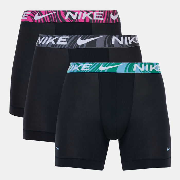 Nike Men's Dri-FIT Essential Micro Boxer Briefs (3 Pairs) Black Nike Men's Dri-FIT Essential Micro Boxer Briefs (3 Pairs) Black image number 0