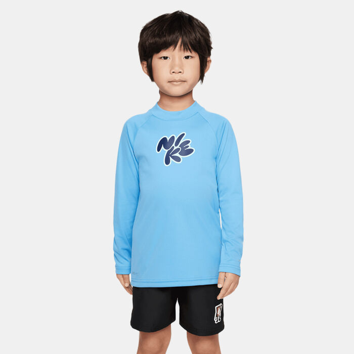 Nike Swim Kids' Logo Hydroguard Swimming T-Shirt Blue image number 0